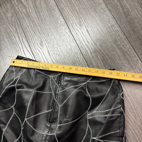 Danier Genuine Leather Blank Skirt Mid 12 Vintage Y2k 34 x 23 Halloween - Picture 8 of 10